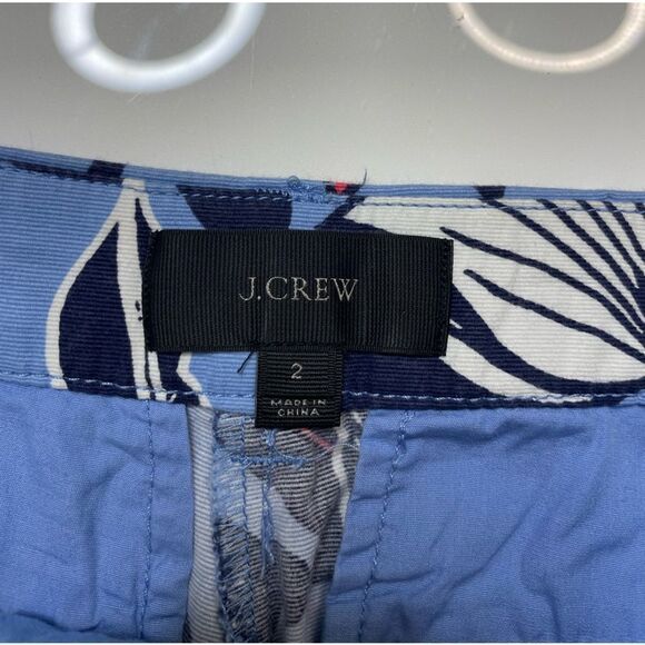 J Crew All Over Floral Print Chino Shorts Women Size 2 Blue Multicolor E7409 - Picture 4 of 6